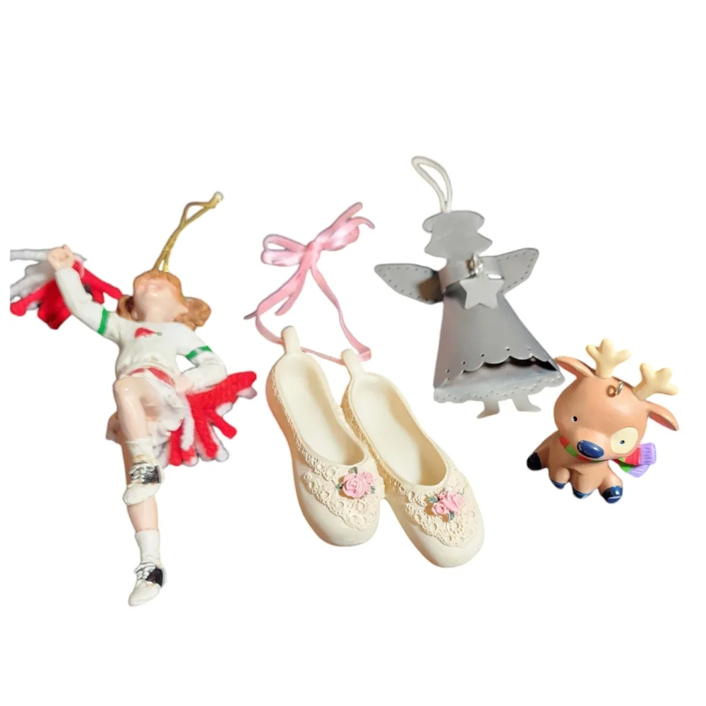 Kurt S. Adler & Hallmark 4 Piece Girl's Christmas Ornament‎ Lot 2